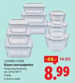 Lidl Livarno home Glazen voorraadpotten aanbieding