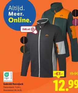 Lidl Gebreid fleecejack aanbieding