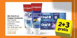 Albert Heijn Alle Oral-B en Colgate tandpasta aanbieding