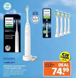 Albert Heijn Elektrische tandenborstel + 4 stuks opzetborstels aanbieding