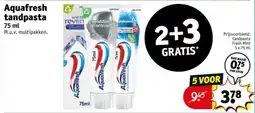 Kruidvat Aquafresh tandpasta aanbieding