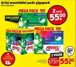 Kruidvat Ariel wasmiddel pods gigapack aanbieding