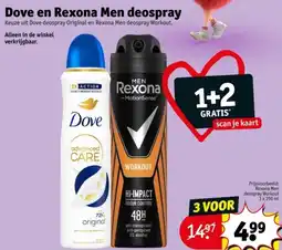 Kruidvat Dove en Rexona Men deospray aanbieding