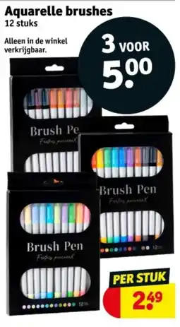 Kruidvat Aquarelle brushes aanbieding