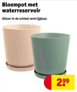 Kruidvat Bloempot met waterreservoir aanbieding