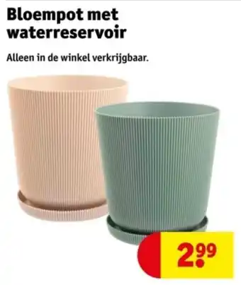 Kruidvat Bloempot met waterreservoir aanbieding