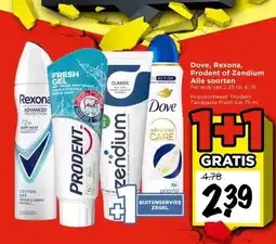 Vomar Voordeelmarkt Dove, Rexona, Prodent of Zendium Alle soorten aanbieding