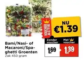 Vomar Voordeelmarkt Bami/Nasi- of Macaroni/Spa- ghetti Groenten aanbieding