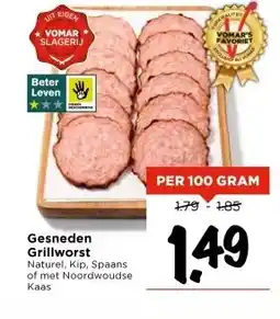 Vomar Voordeelmarkt Gesneden Grillworst aanbieding