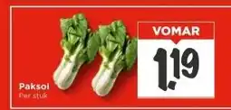 Vomar Voordeelmarkt Paksoi aanbieding