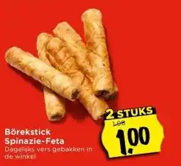 Vomar Voordeelmarkt Börekstick Spinazie-Feta aanbieding
