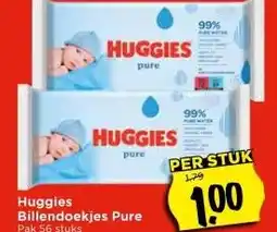 Vomar Voordeelmarkt Huggies Billendoekjes Pure aanbieding