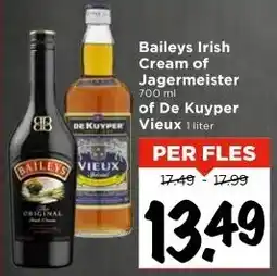 Vomar Voordeelmarkt Baileys Irish Cream of Jagermeister 700 ml of De Kuyper Vieux 1 liter aanbieding