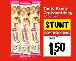 Vomar Voordeelmarkt Tante Fanny Croissantdeeg aanbieding