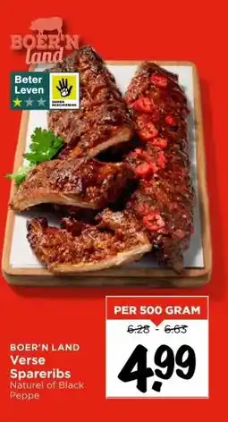 Vomar Voordeelmarkt BOER'N LAND Verse Spareribs aanbieding