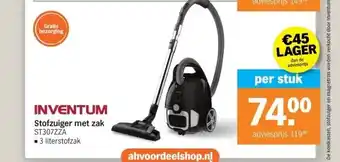 Albert Heijn INVENTUM Stofzuiger met zak aanbieding