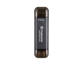 Bol.com TRANSCEND TS512GESD310C ESD310C PORTABLE SSD 512GB USB 10GBPS TYPE C/A aanbieding