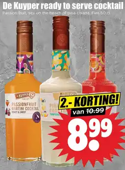 Dirk De Kuyper ready to serve cocktail aanbieding
