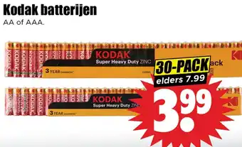 Dirk Kodak batterijen aanbieding