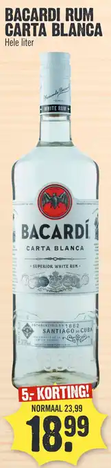 Super Dirck 3 BACARDI RUM CARTA BLANCA aanbieding