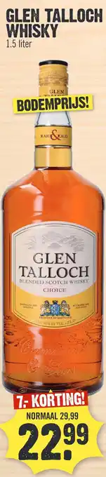 Super Dirck 3 GLEN TALLOCH WHISKY aanbieding