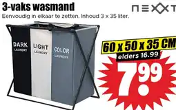 Dirk 3-vaks wasmand aanbieding