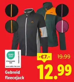 Lidl Gebreid fleecejack aanbieding