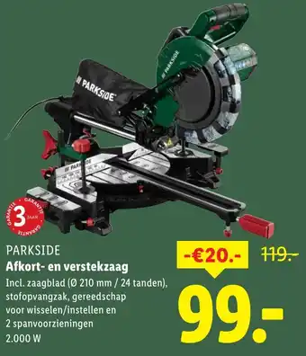 Lidl Parkside Afkort en verstekzaag aanbieding