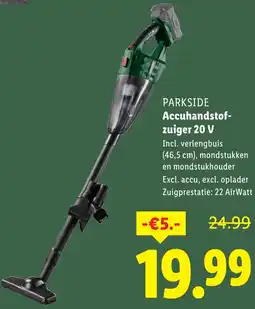 Lidl PARKSIDE Accuhandstofzuiger 20 V aanbieding