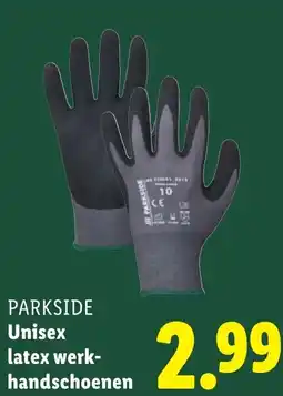 Lidl PARKSIDE Unisex latex werkhandschoenen aanbieding