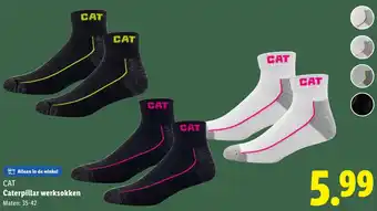Lidl CAT Caterpillar werksokken aanbieding