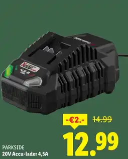 Lidl Parkside 20V Accu-lader 4,5A aanbieding