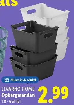 Lidl LIVARNO HOME Opbergmanden aanbieding