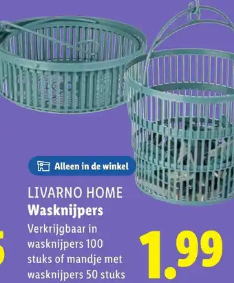 Lidl Livarno home Wasknijpers aanbieding