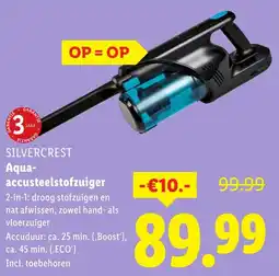 Lidl Silvercrest Aqua-accusteelstofzuiger aanbieding