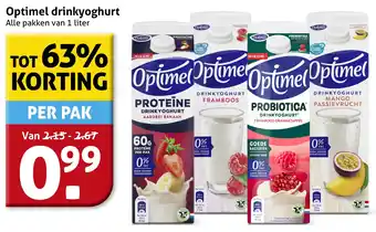 Hoogvliet Optimel drinkyoghurt aanbieding