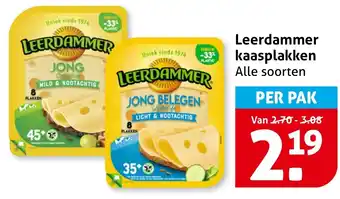 Hoogvliet Leerdammer kaasplakken aanbieding