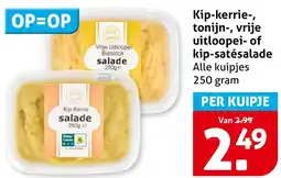 Hoogvliet Kip-kerrie, tonijn, vrije uitloopei of kip-satésalade aanbieding