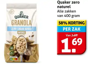 Hoogvliet Quaker zero naturel aanbieding