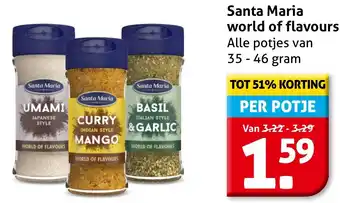 Hoogvliet Santa Maria world of flavours aanbieding