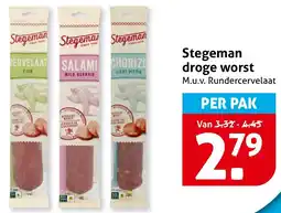Hoogvliet Stegeman droge worst aanbieding