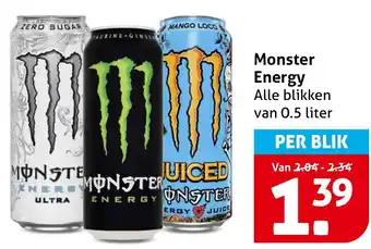 Hoogvliet Monster Energy aanbieding