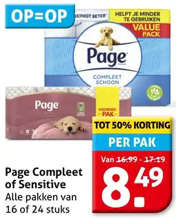 Hoogvliet Page Compleet of Sensitive aanbieding
