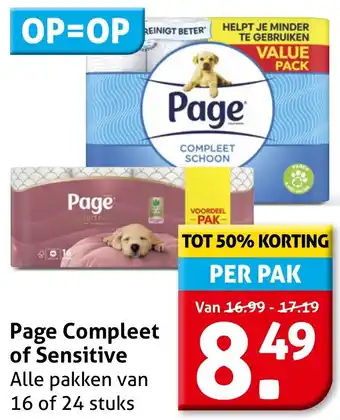 Hoogvliet Page Compleet of Sensitive aanbieding