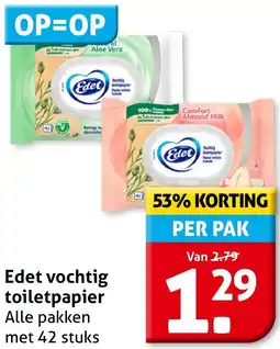 Hoogvliet Edet vochtig toiletpapier aanbieding