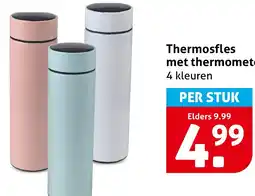 Hoogvliet Thermosfles met thermometer aanbieding