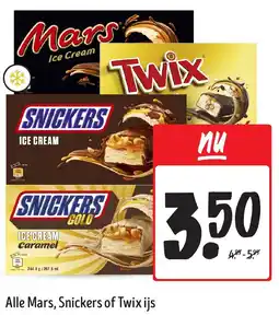 Jumbo Alle Mars, Snickers of Twix ijs aanbieding