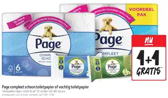 Jumbo Page compleet schoon toiletpapier of vochtig toiletpapier aanbieding