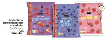 Jumbo Jumbo blauwe bessen, bosvruchten of aardbeien aanbieding