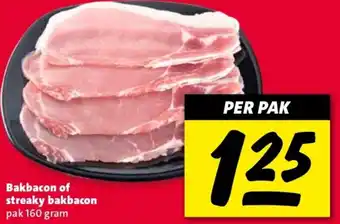 Nettorama Bakbacon of streaky bakbacon aanbieding